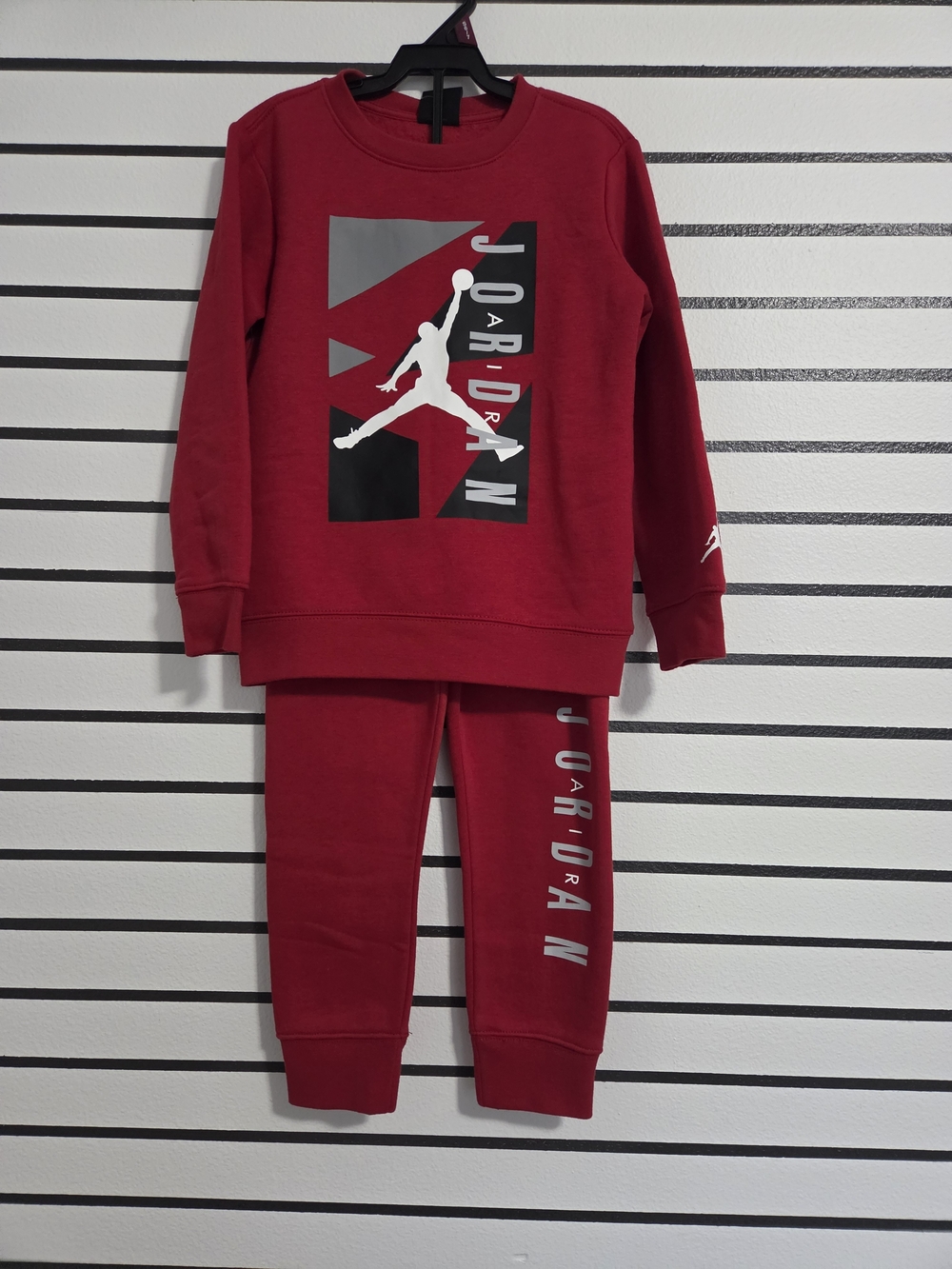 Jordan Kids' Red Pullover & Jogger Set